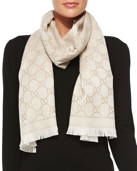 gucci wool stencil scarf|gucci neckerchief.